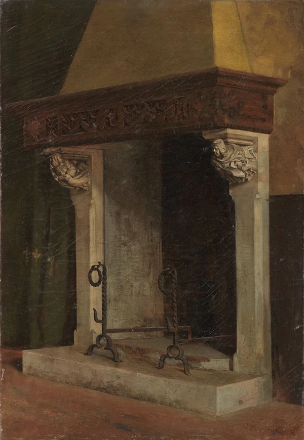 Antico camino di palazzo toscano